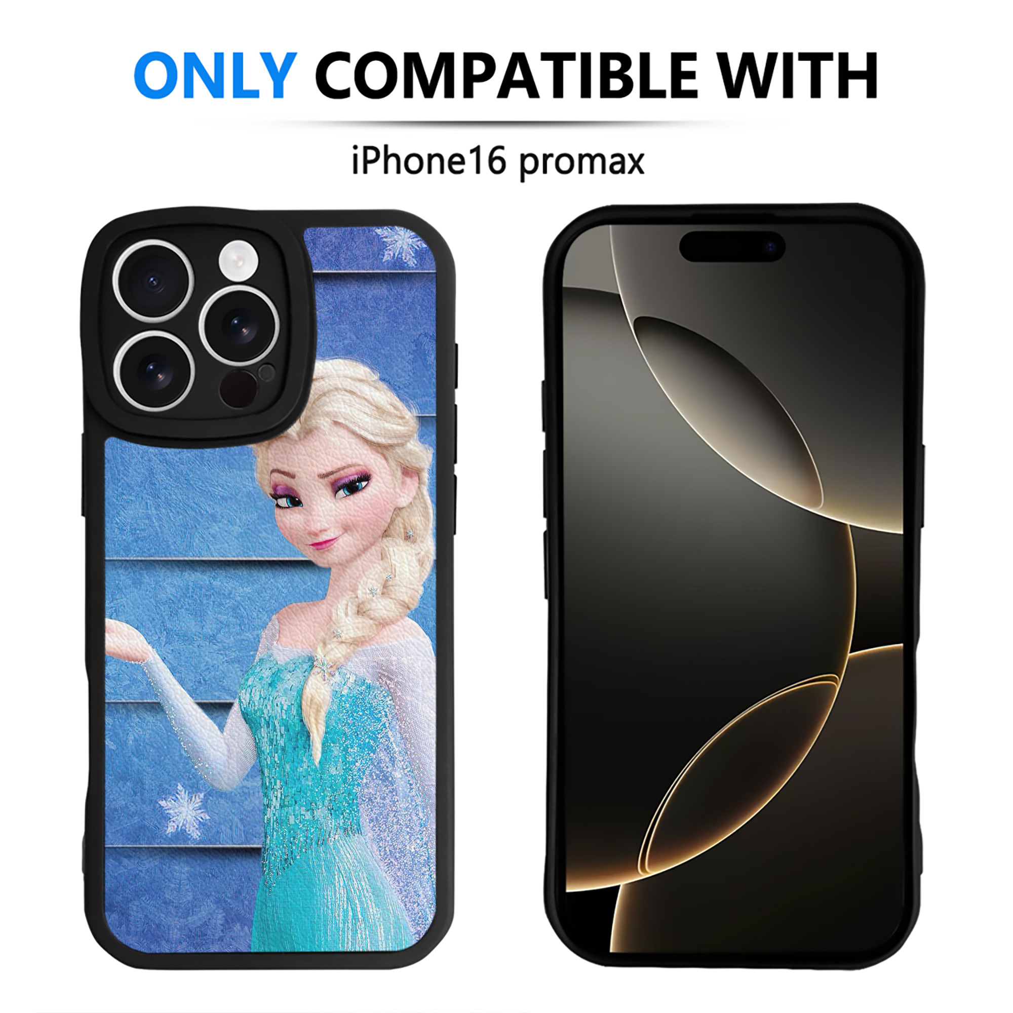 （画像用） アナと雪の女王 アンナ エルサ Frozen Anna Elsa 【iPhone 16シリーズ対応】シリコンスマホケース（レザー調） 材質：シリコン